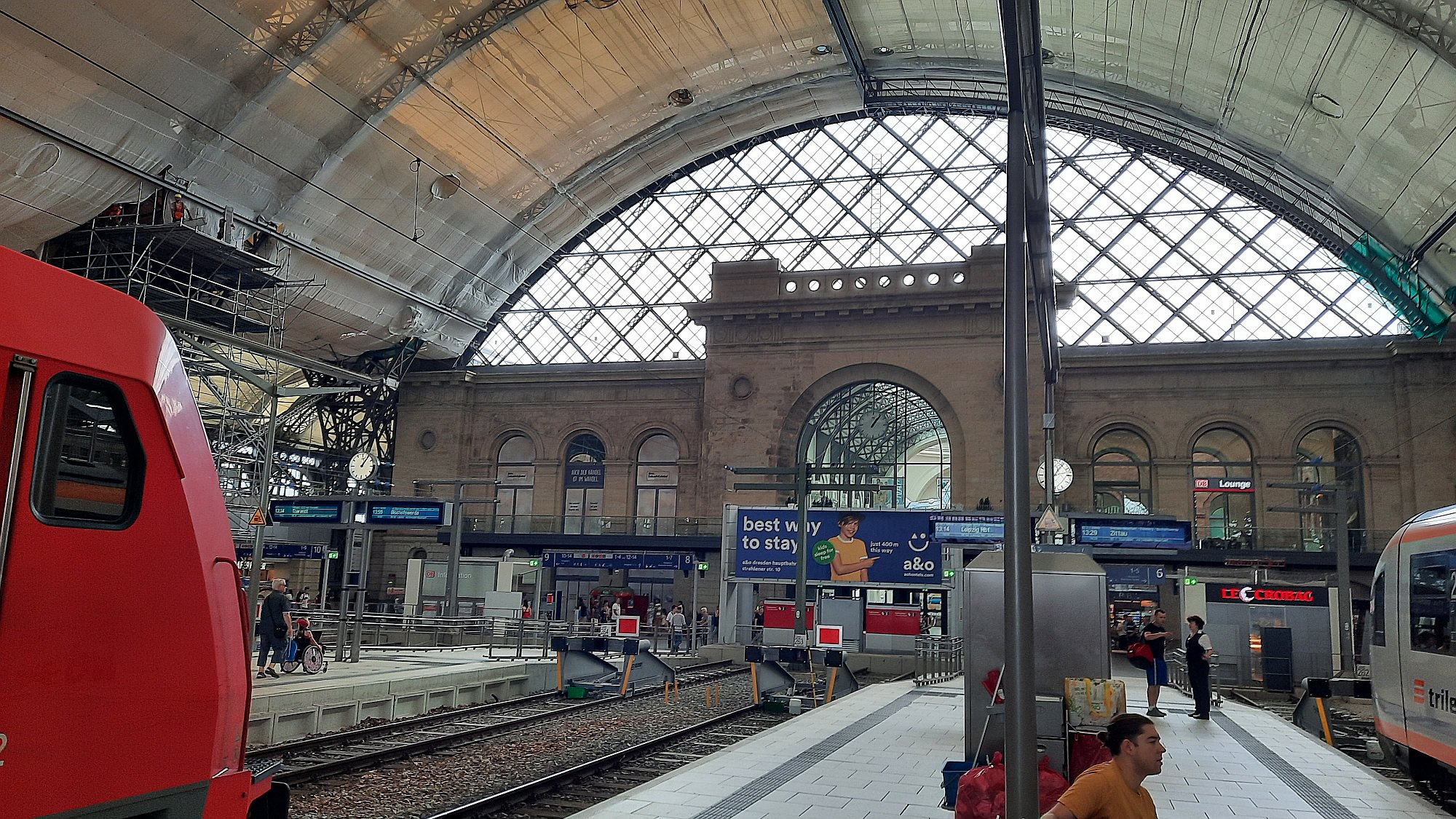 Fotografie z nádraží Dresden Hbf