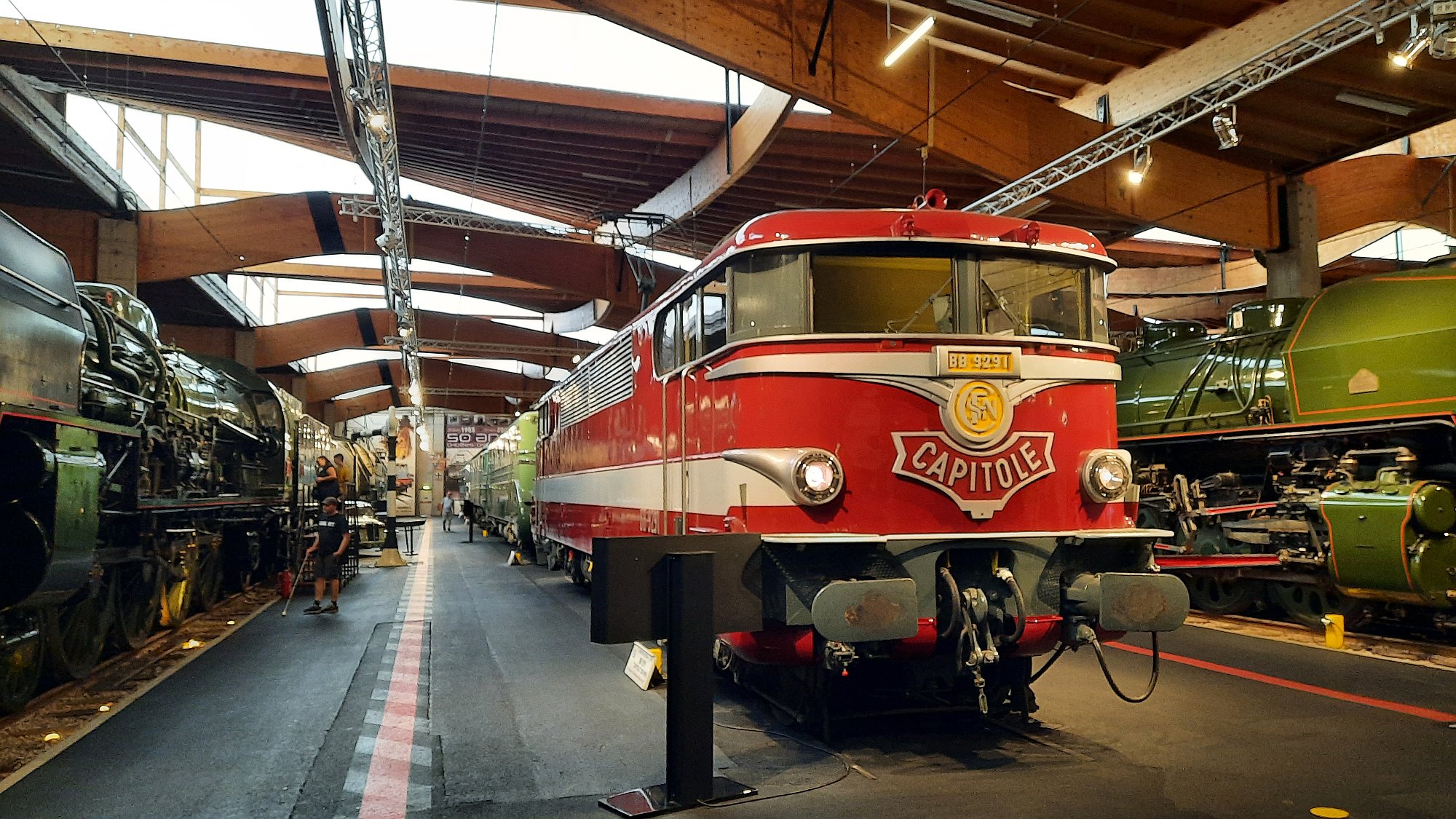 Partie fotografií z druhého pavilonu muzea Cité du Train