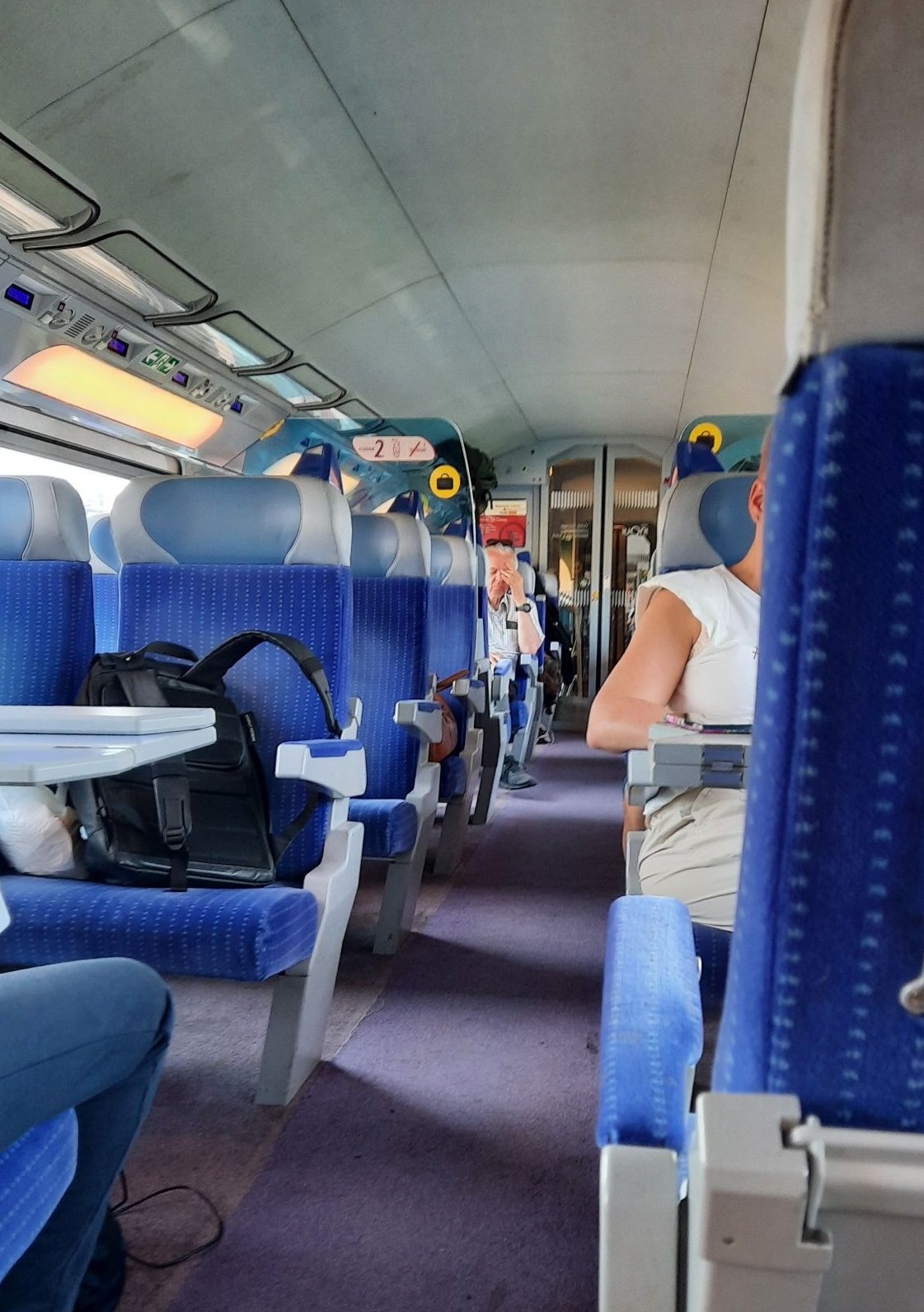 Interiér vlaku TGV
