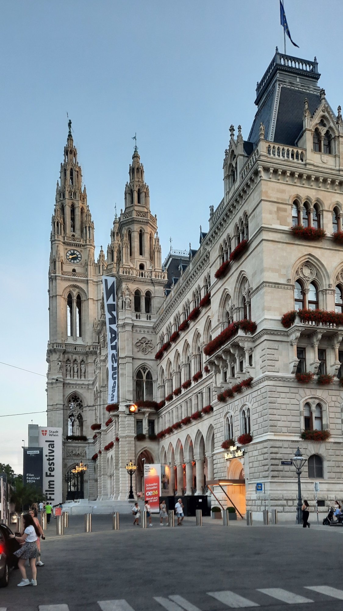 Film festival na Rathausplatz (Radniční náměstí) u Vídeňské radnice