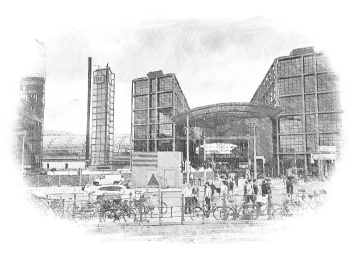 Berlin Hbf směrem od Sprévy