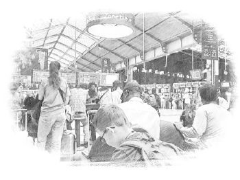 Odjezdová hala BLEUE nádraží Saint Lazare