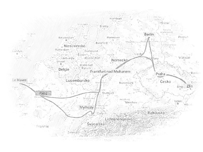 Celková cestovní mapa našeho GTT