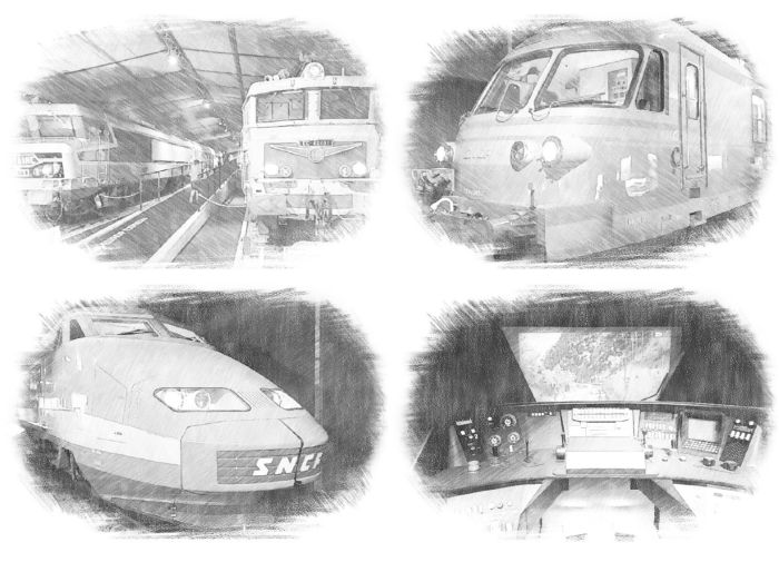 Partie fotografií z druhého pavilonu muzea Cité du Train
