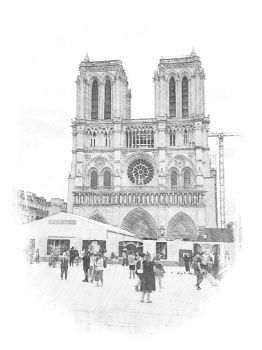 Fotografie katedrály Notre-Dame
