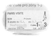 Paris Visite trvale pass na 3 dny