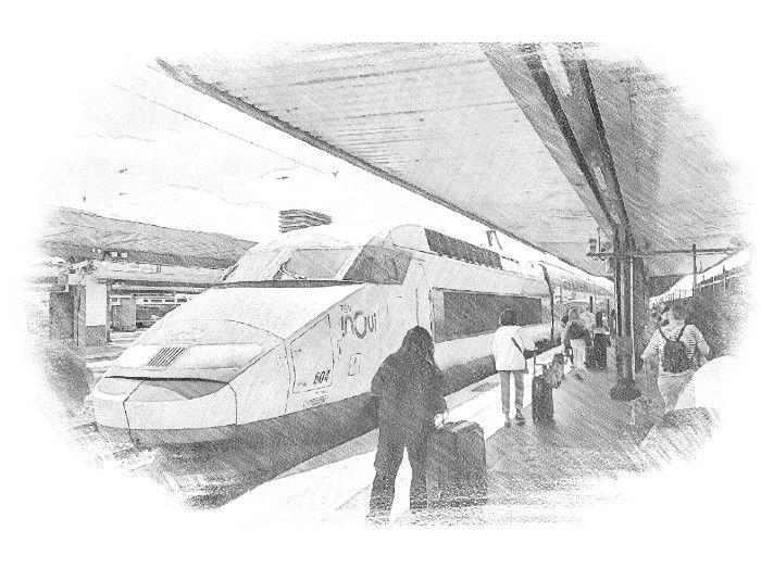 TGV 6705 na Gare de Lyon Paris