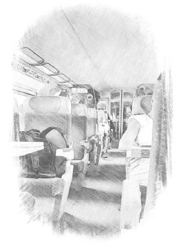 Interiér vlaku TGV