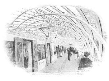 Stanice metra Den Haag Centraal tunel do nádražní budovy