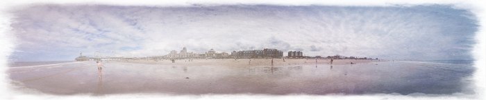 Den Haag - pláž Scheveningen panoramaticky