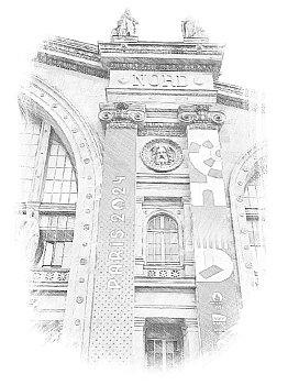 Záběr na část budovy Paris-Nord