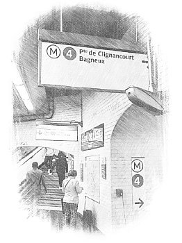 Metro linka M4 stanice Gare de l'Est