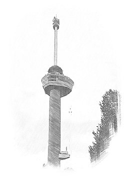 Euromast jako slaňovací atrakce pro otrlé