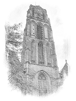 Věž kostela sv. Vavřince (Grote of Sint-Laurenskerk)