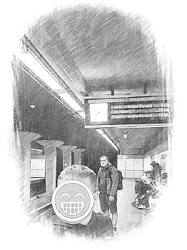 Rotterdam, Beurs metro linka B - čekáme na soupravu