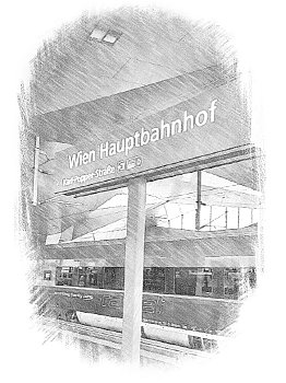 Nástupiště na Wien Hbf