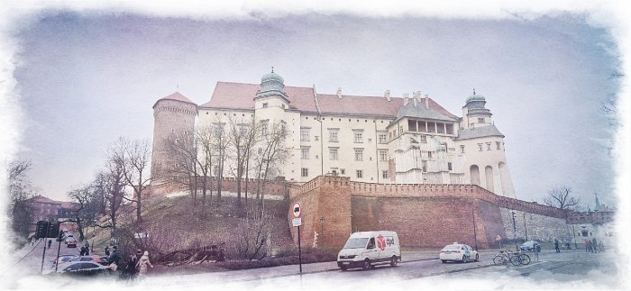 Pohled na královský hrad na Wawelu
