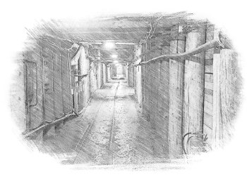 Wieliczka - solný důl - chodba